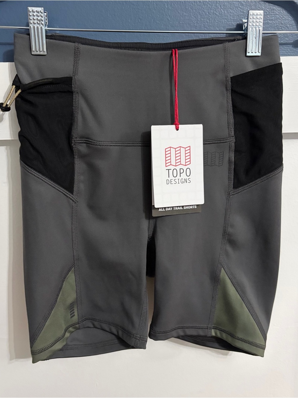 Topo Designs Women’s All Day Trail Shorts Asphalt Size XS NWT